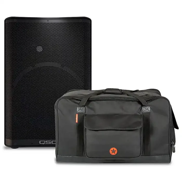 QSC CP12 12″ Powered Speaker With Road Runner Bag Guitar Center