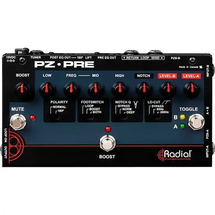 Radial Engineering Tonebone PZ-Pre Acoustic Direct Box Preamp Guitar Center