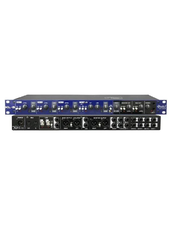 Radial KL-8 4-Channel Analog Rackmount Keyboard Studio Mixer – Open Box