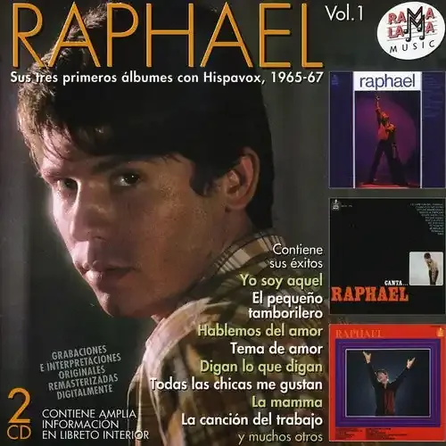 Raphael Sus Tres Primeros Albumes Con Hispavox 1965-1968 – COMPACT DISCS