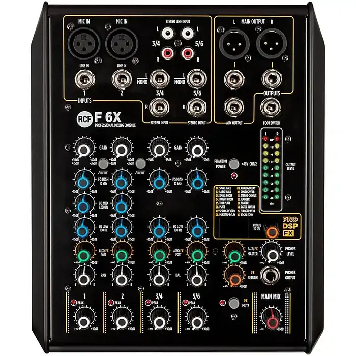 RCF F 6X 6-Channel Mixing Console Guitar Center