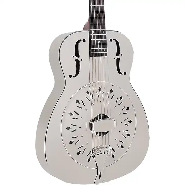 Recording King RM-998-D Metal Body Resonator, Style-0 Nickel-Plated Guitar Center