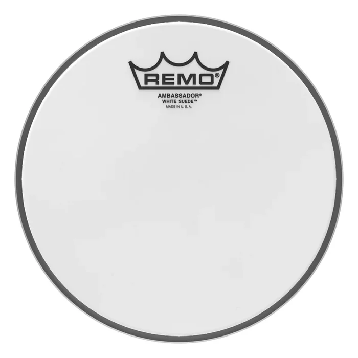 Remo 08″ White Suede Ambassador Tom Head