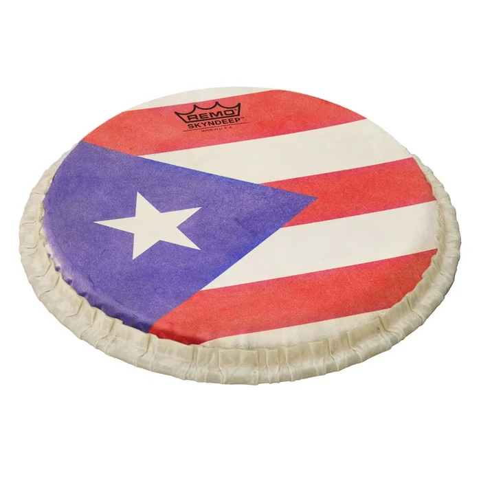 Remo 8.5″ R-Series Skyndeep Bongo Drum Head/Puerto Rican Flag