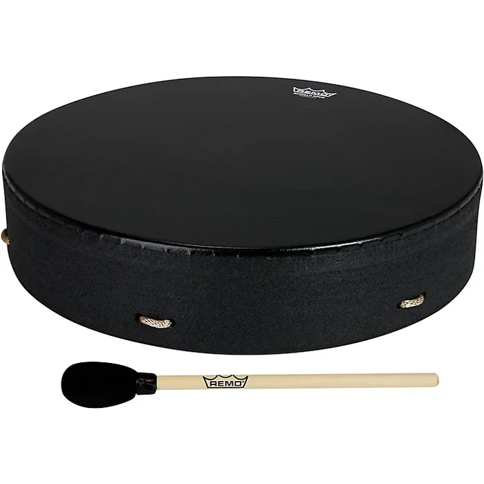 Remo Bahia Bass Buffalo Drum Black Earth 16×3.5 Inch