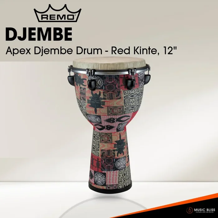 Remo Designer Series Apex Djembe Drum – 12″ – Red Kinte