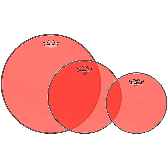 Remo Emperor Colortone Red Tom Drum Head Pack 10, 12, 16 in. Guitar Center