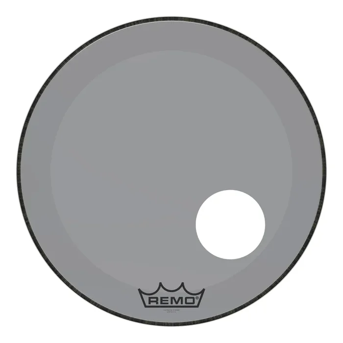 Remo Powerstroke 3 Colortone Bass Drum Head – Smoke – 22″ – with 5″ Offset Hole