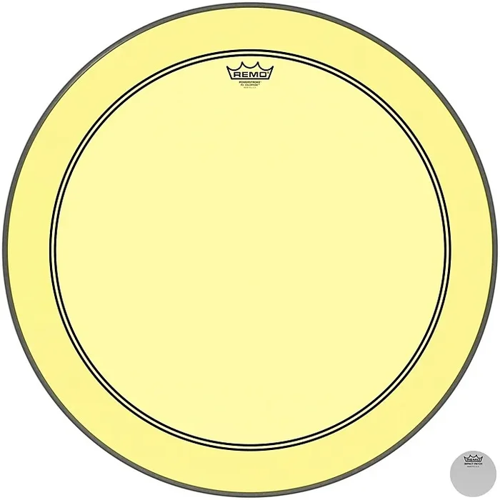 Remo Powerstroke P3 Colortone Yellow Bass Drum Head 26 in.