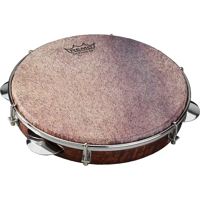 Remo Samba Choro Pandeiro With Chrome Jingles Goat Brown 10 In x 1.78 In Guitar Center