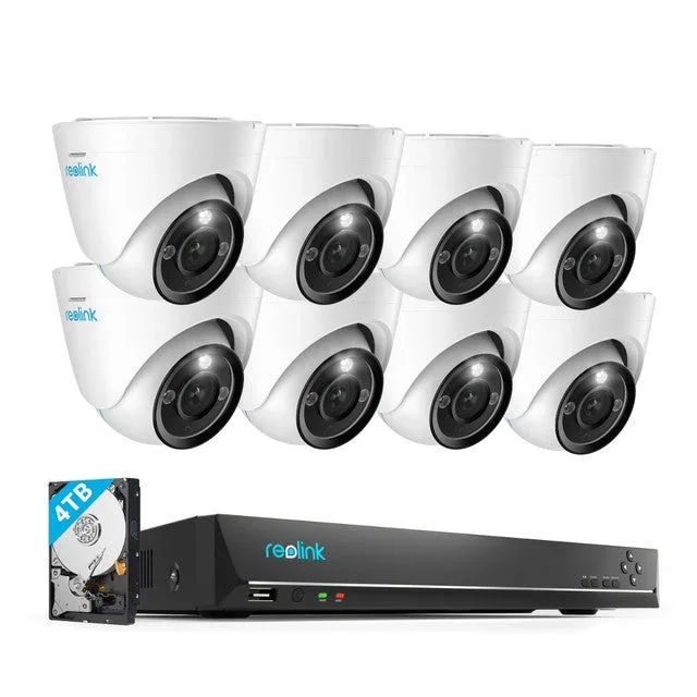 Reolink 4K Home Security System with 16 Channel Network Video Recorder, RLK16-833D8-A