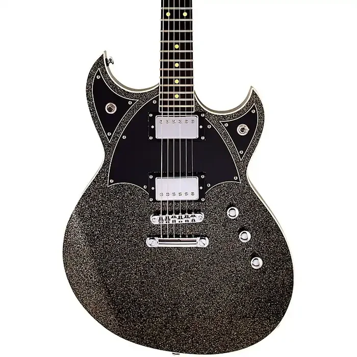 Reverend Reeves Gabrels Spacehawk HT Semi-Hollow Electric Guitar Black Sparkle Guitar Center