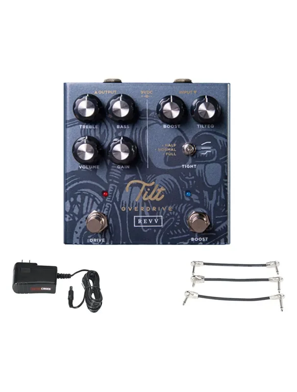 Revv Amplification Shawn Tubbs Tilt OD/Boost + Gator 9V Power & 3 Patch Cables