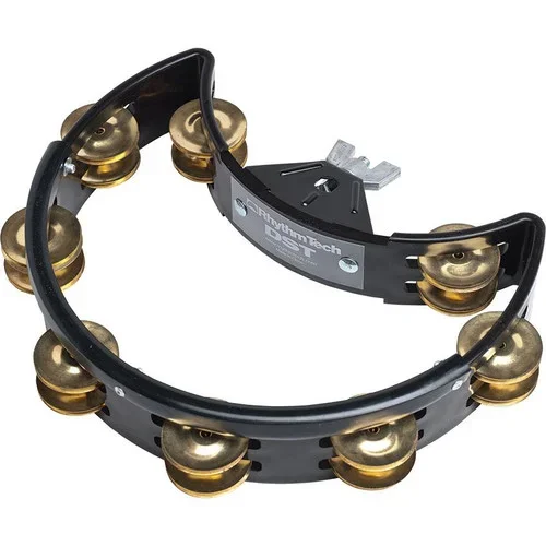 Rhythm Tech DST11 Drumset Tambourine – Black w/ Brass Jingles