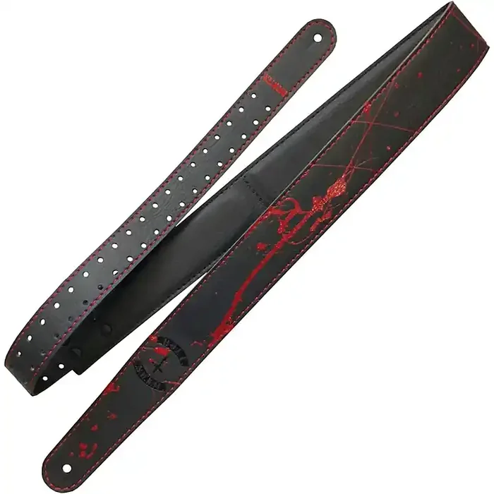 RICHTER Gary Holt Artist Series 1576GH-II Guitar Strap Black/Red 2.36 in. Guitar Center