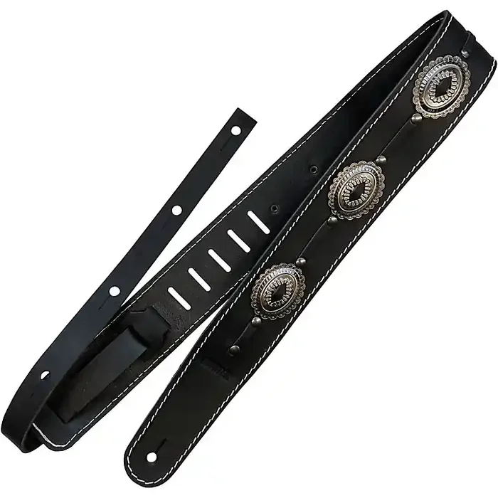 RICHTER Raw II Concho Guitar Strap Silver Guitar Center