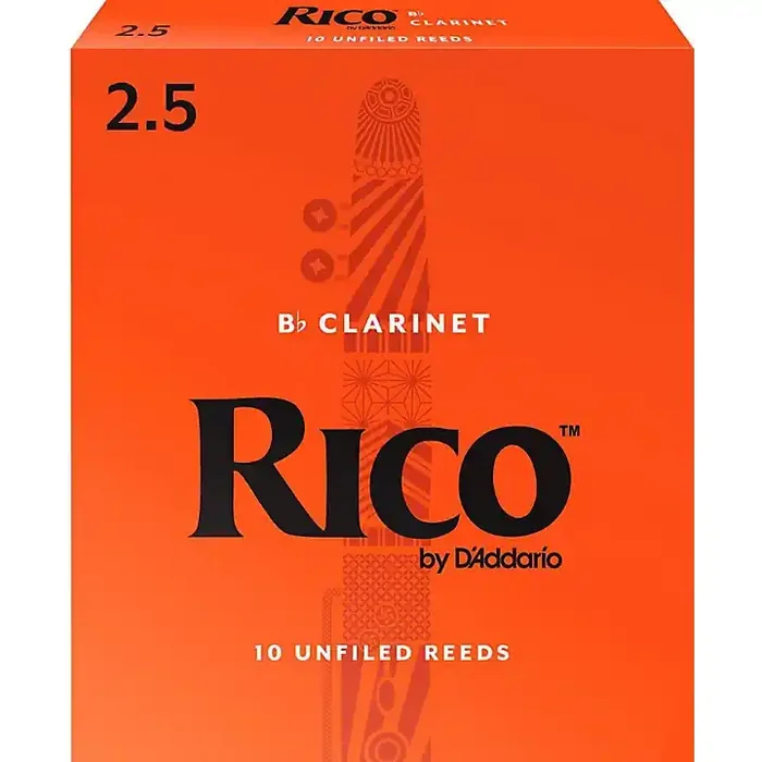 Rico Bb Clarinet Reeds, Box of 10 Strength 2.5 Guitar Center