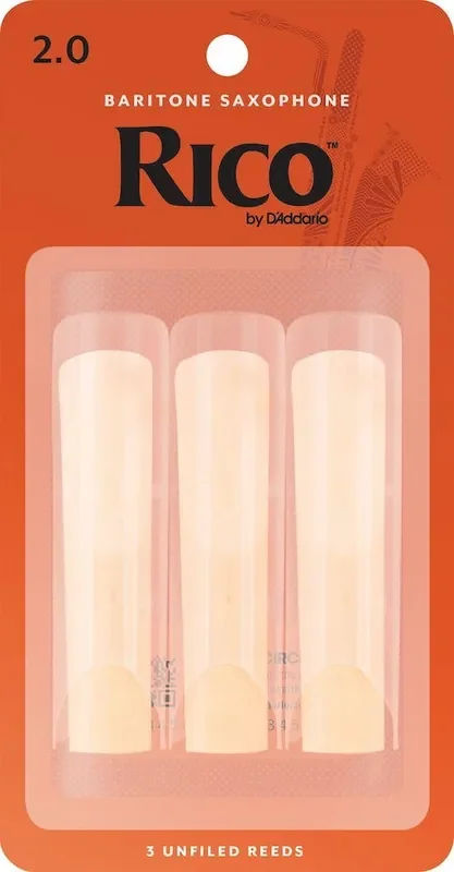 Rico by D‘Addario Baritone Sax Reeds, Strength 2, 3-pack