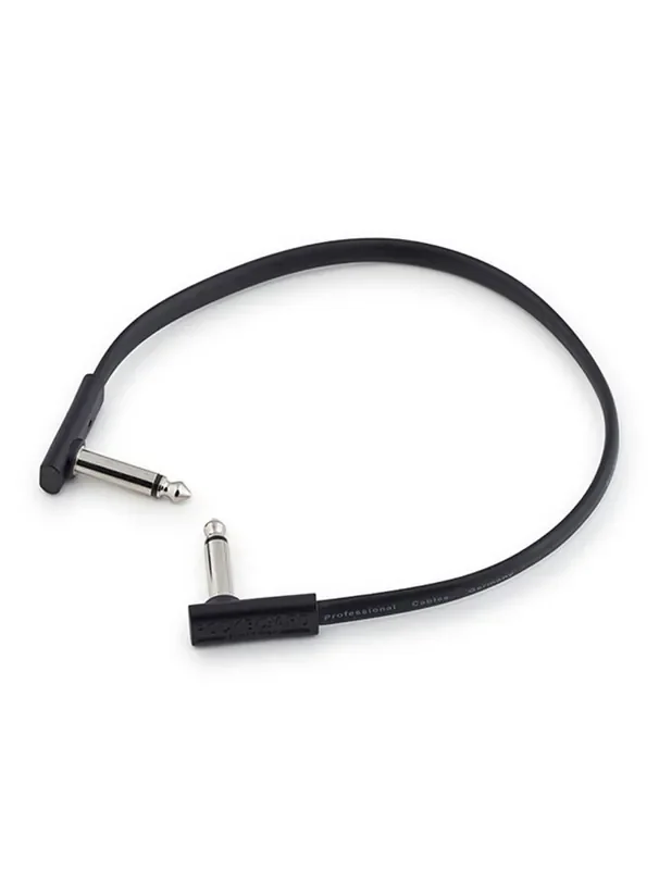 RockBoard Black Flat 1/4″ Patch Cable 11.81″
