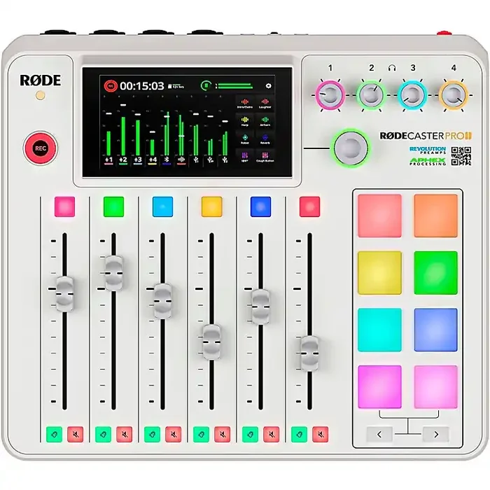RODE RodeCaster Pro II Podcast Production Console – White Guitar Center