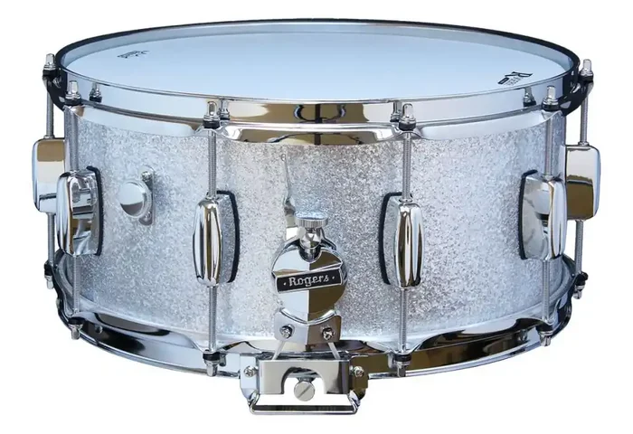 Rogers 14″ x 6.5″ Dyna-Sonic Classic Snare Drum – Silver Sparkle