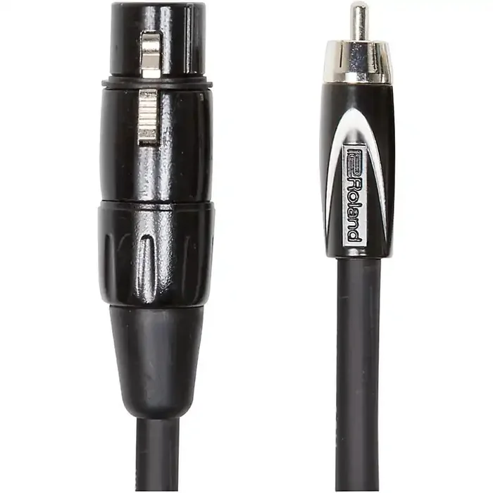 Roland Black Series XLR (Female) – RCA Interconnect Cable 10 ft. Black Guitar Center