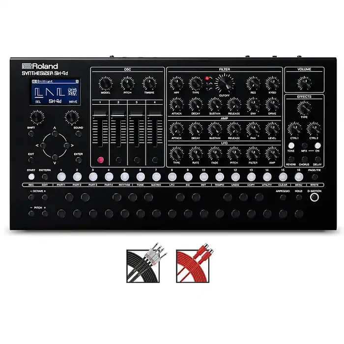Roland SH-4d Compact Desktop Synthesizer With MIDI and Audio Cables Guitar Center