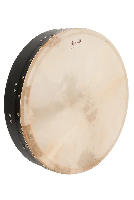 Roosebeck Bodhran, 18″ x 4″, Tune, Black, T-Bar