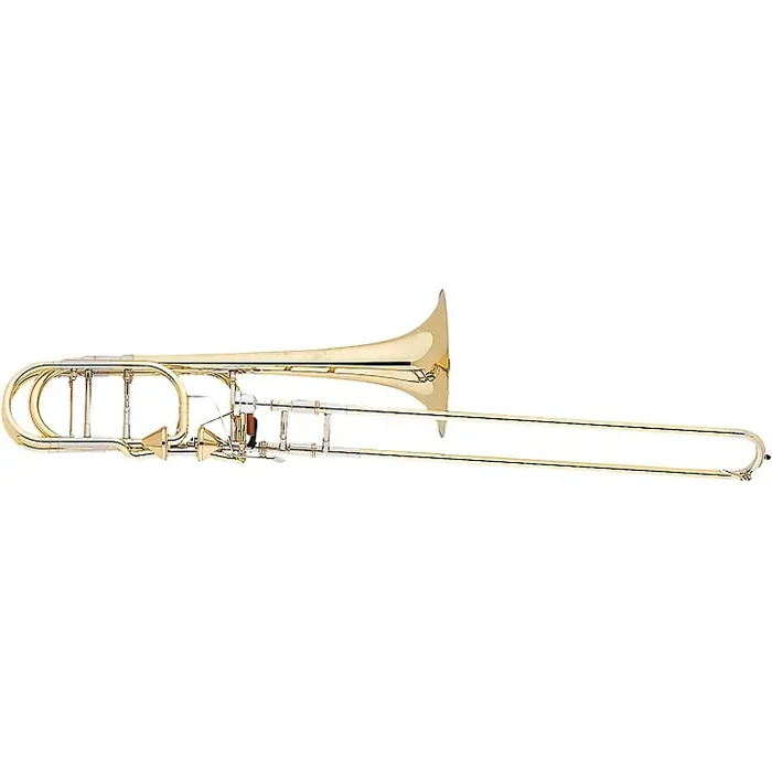S.E. SHIRES George Curran Artist Series Professional Bass Trombone with Axial-Flow Valves Lacquer Yellow Brass Bell Guitar Center