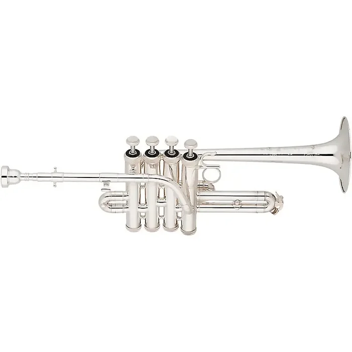 S.E. SHIRES Model 9G Custom Series Professional Bb/A Piccolo Trumpet Silver plated Gold Brass Bell Guitar Center