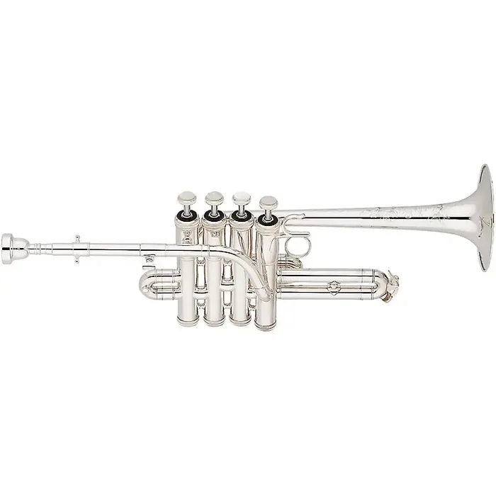 S.E. SHIRES Model 9Y Custom Series Professional Bb/A Piccolo Trumpet Silver plated Yellow Brass Bell Guitar Center