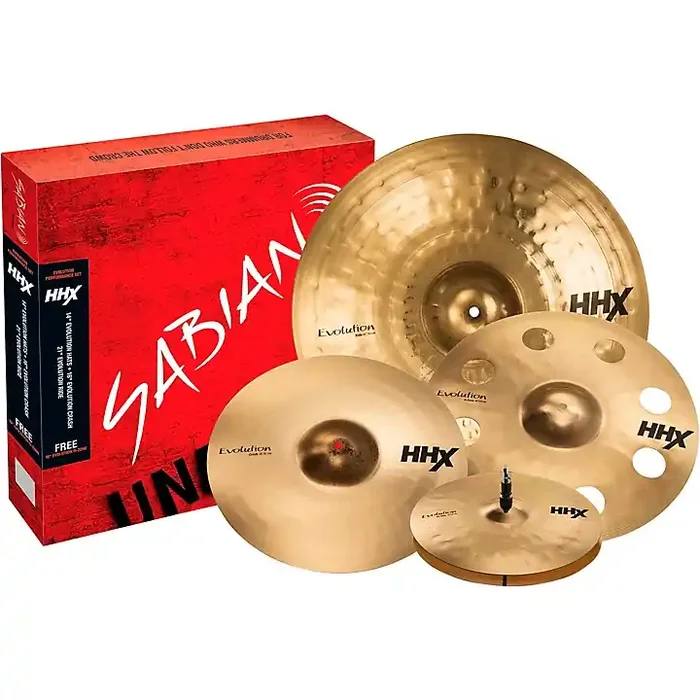 SABIAN HHX Evolution Cymbal Set With Free 18″ Ozone Crash Guitar Center