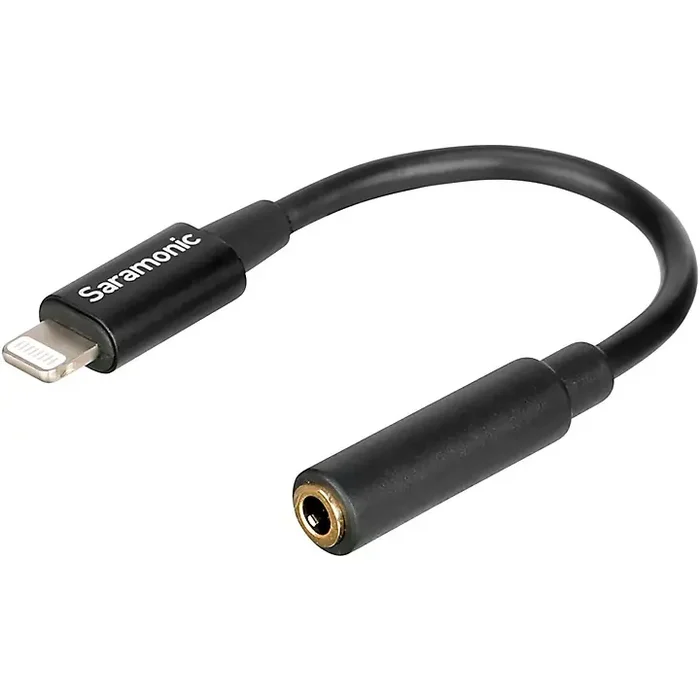 Saramonic SR-C2002 Apple Lightning Connector to Female 3.5 mm TRRS Audio Jack Adapter Cable, 3″ Guitar Center
