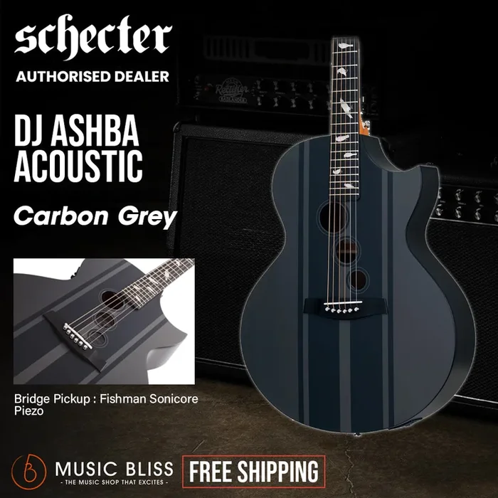 Schecter DJ Ashba Acoustic Guitar – Carbon Grey