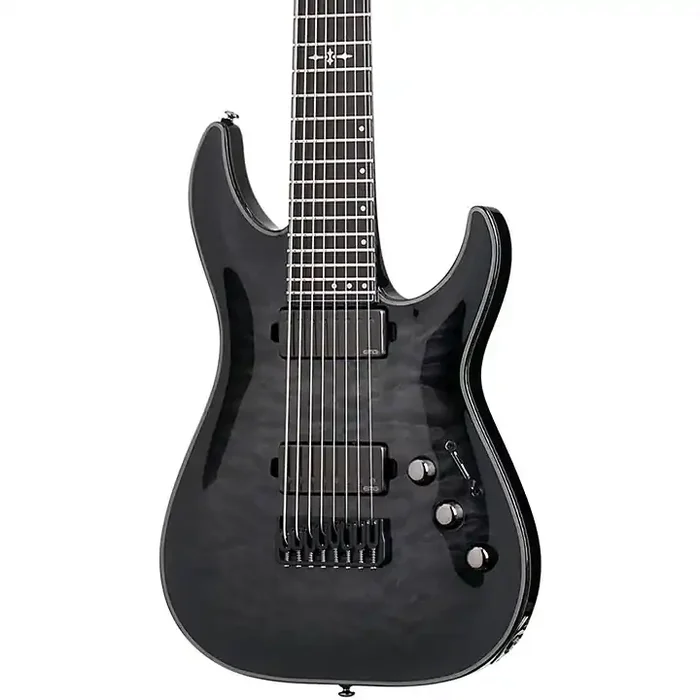 Schecter Guitar Research Hellraiser Hybrid C-8 8-String Electric Guitar Transparent Black Burst Guitar Center