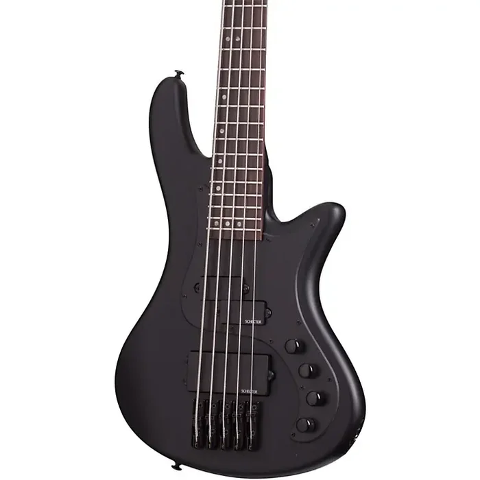 Schecter Guitar Research Stiletto Stealth-5 5-String Electric Bass Guitar Satin Black Guitar Center