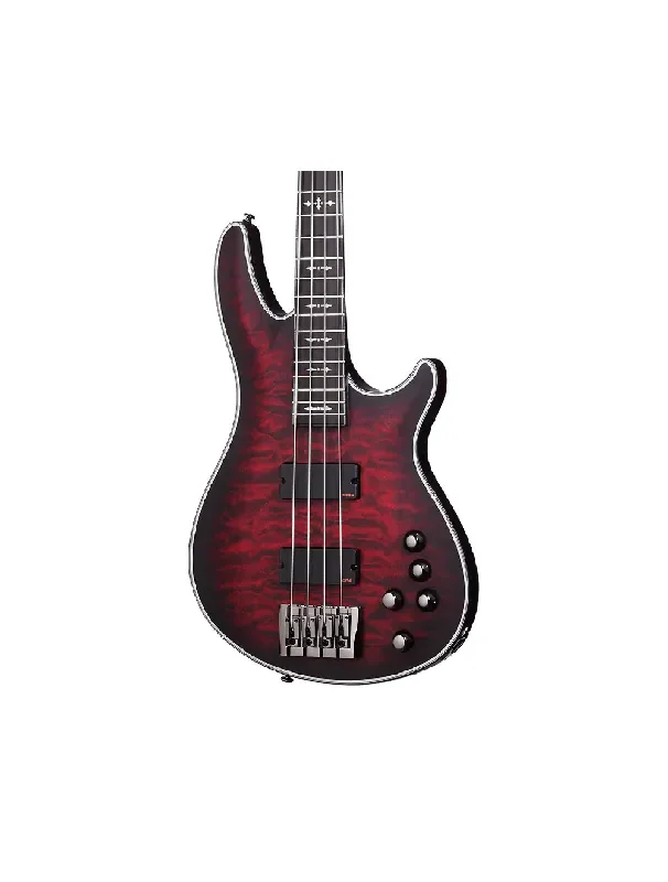 Schecter Hellraiser Extreme-4 Bass – Crimson Red Burst Satin
