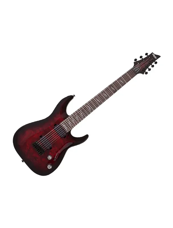 Schecter Omen Elite-7 7-String Electric Guitar – Black Cherry Burst