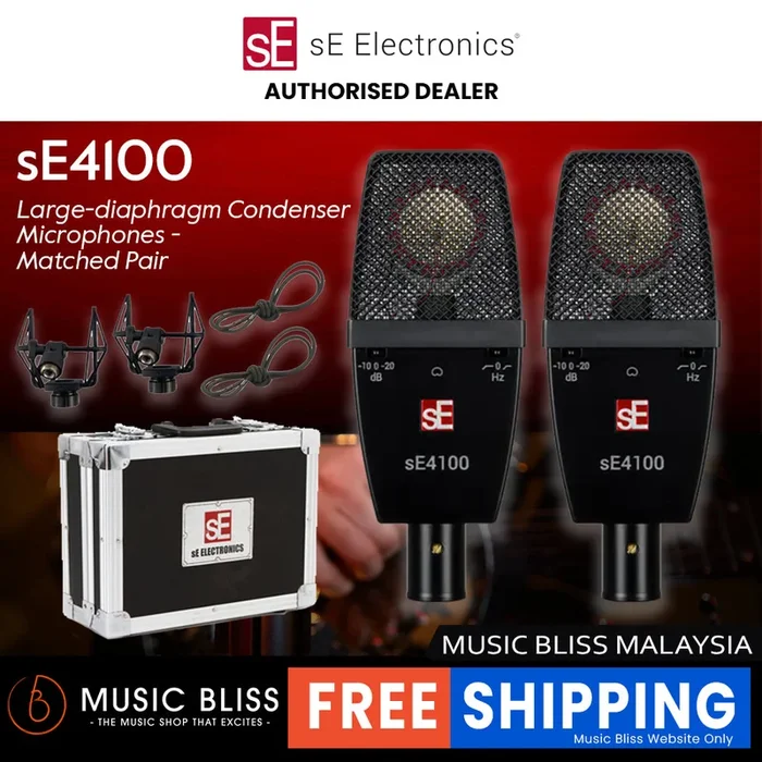 sE Electronics sE4100 Large-diaphragm Condenser Microphones – Matched Pair