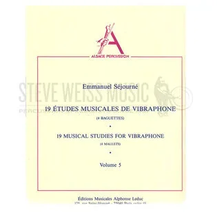 Sejourne-19 Musical Studies for Vibes Vol. 5 (w/piano acc.)