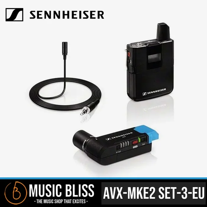 Sennheiser AVX-MKE2 SET Digital Camera-Mount Wireless Omni Lavalier Microphone System