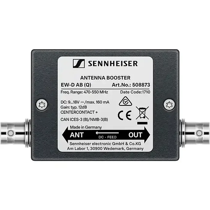 Sennheiser EW-D AB Antenna Booster for Evolution Wireless Digital Audio Systems Band R Guitar Center