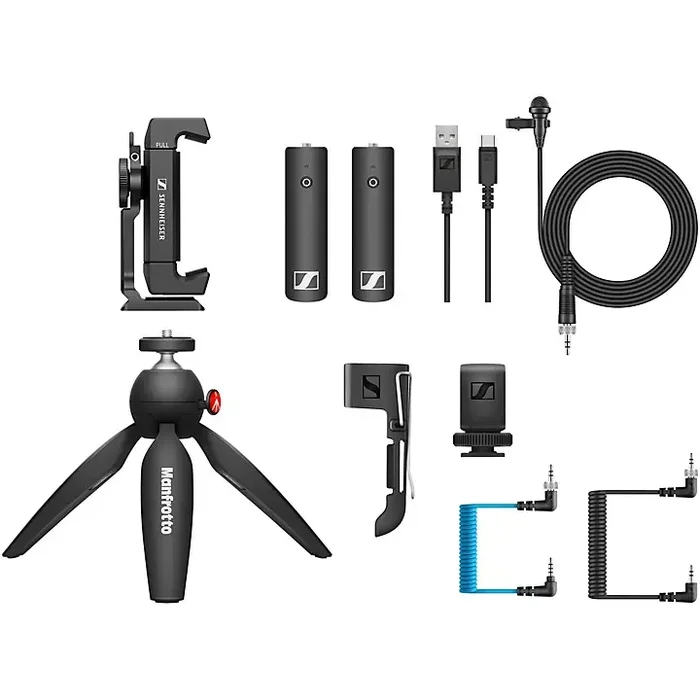Sennheiser XSW-D Portable Lav Mobile Kit With XSW-D Portable Lavalier Set, Manfrotto PIXI Mini Tripod and Smartphone Clamp Guitar Center