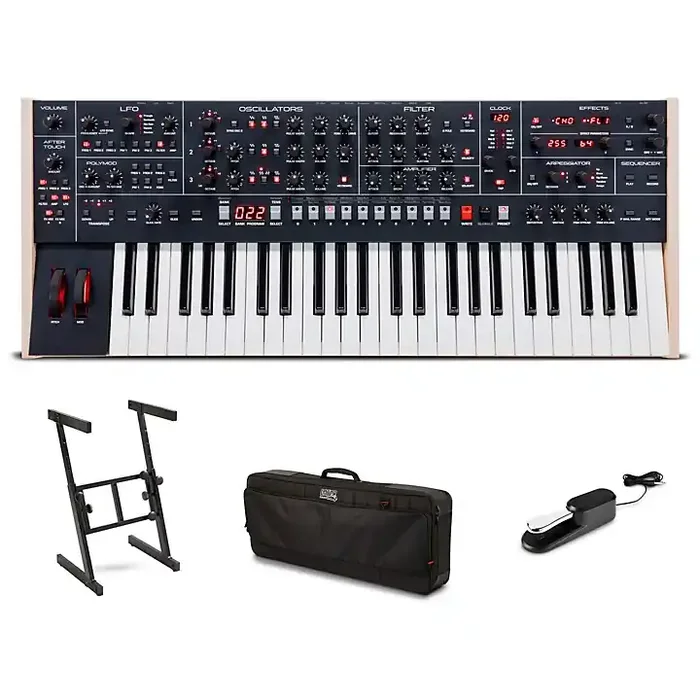 Sequential Trigon-6 6-Voice Polyphonic Analog Synthesizer Stage Bundle Guitar Center