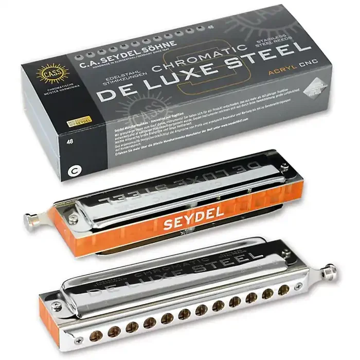 SEYDEL Chromatic DE LUXE STEEL Solo Harmonica Bb Guitar Center