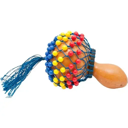 Shekere with Plastic Beads, 3.5 inches