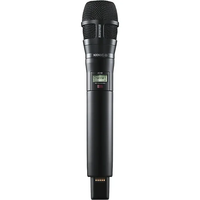 Shure ADX2/8CB Digital Handheld Wireless Microphone Transmitter with Nexadyne 8/C Cardioid Capsule (G57 470 to 608 + 614 to 616 MHz) Band G57 Black Guitar Center