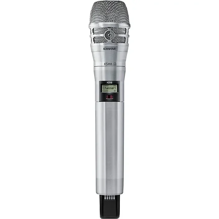 Shure Axient Digital ADX2/K8N Wireless Handheld Microphone Transmitter With KSM8 Capsule in Nickel Band G57 Guitar Center
