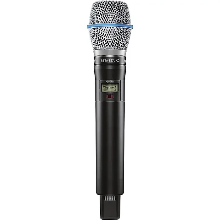 Shure Axient Digital ADX2FD/B87A Wireless Handheld Microphone Transmitter With BETA 87A Capsule in Nickel Band G57 Guitar Center