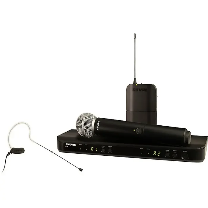 Shure BLX1288/MX53 Wireless Combo System With SM58 Handheld and MX153 Earset Band H9 Guitar Center